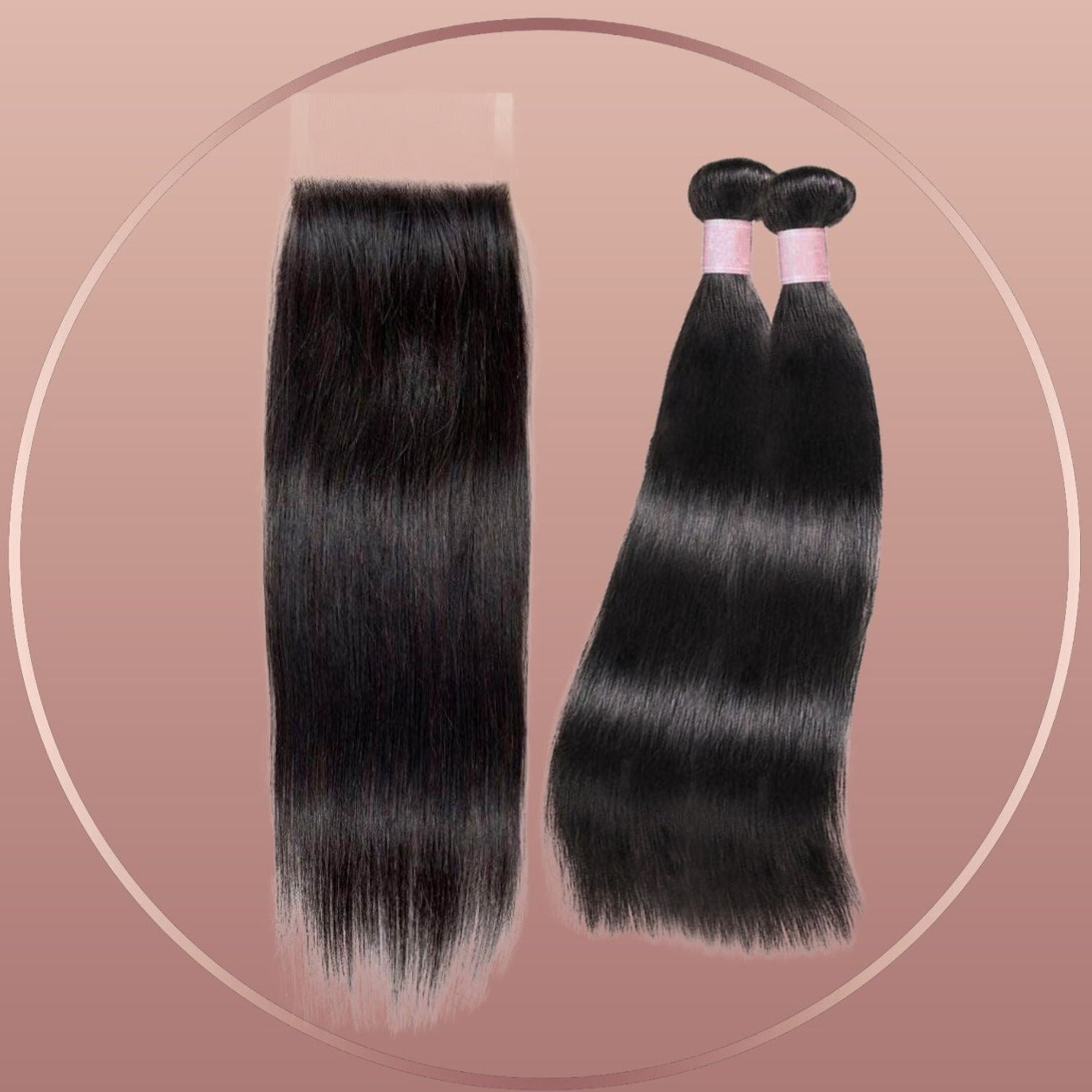 Combo: 10inch Brazilian Straight 4x4 Closure + 16inch Brazilian