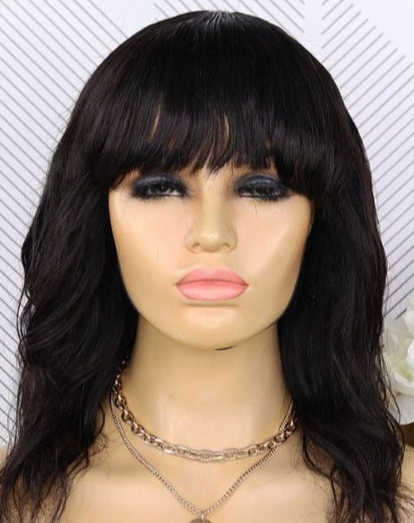 Malaysian Body Wave Lace Wig Fringe 10