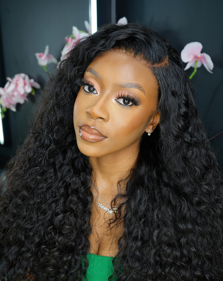 Double Drawn Brazilian 13x4 Lace Frontal Wig - Water Wave