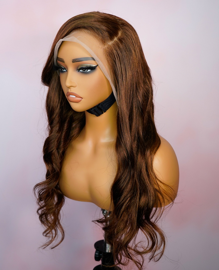 Peruvian 13x4 Lace Frontal Wig Body Wave Col 4 18 inch