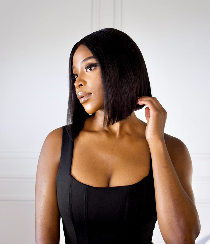 2x6 Double Drawn Vietnamese Lace Wig Straight 8 inch