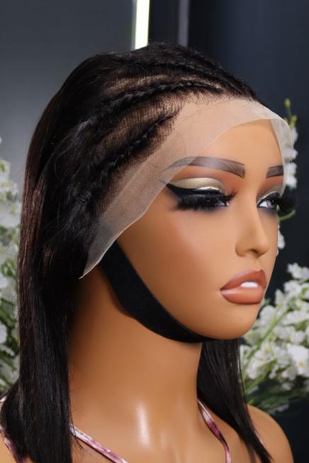 Brazilian 13x4 Lace Frontal Wig Laika Braided Straight Bob 12 inch