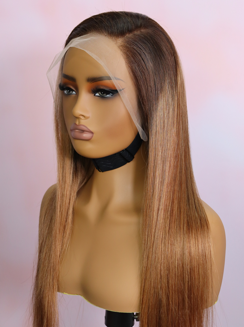 Brazilian 13x4 Lace Frontal Wig Straight  clr 430 18 inch