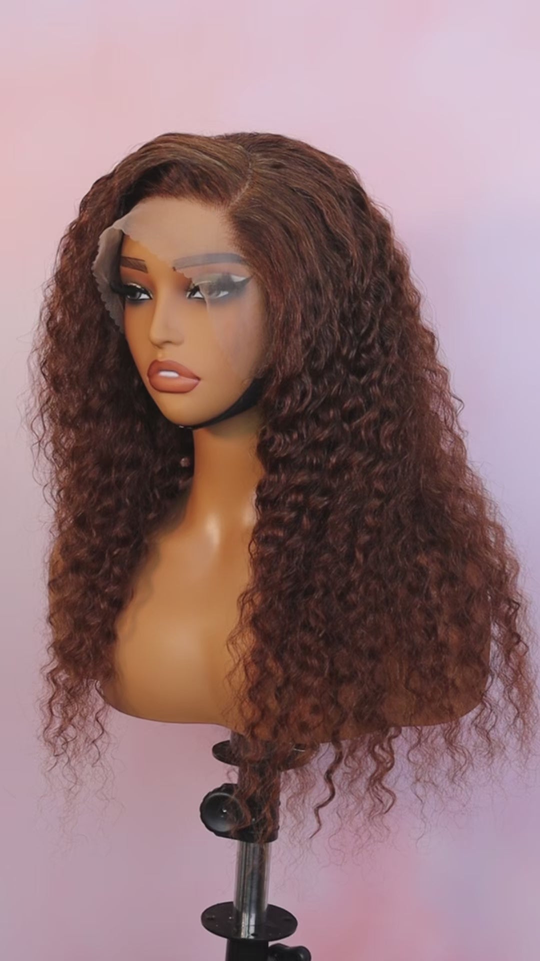 Peruvian LUX 13x4 Lace Frontal Wig Deep Wave Col 4 18 Inch