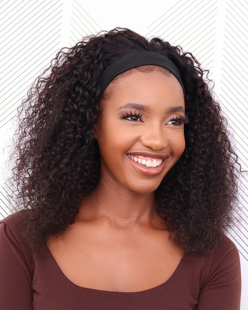 Brazilian Headband Wig - Jerry Curl - 18